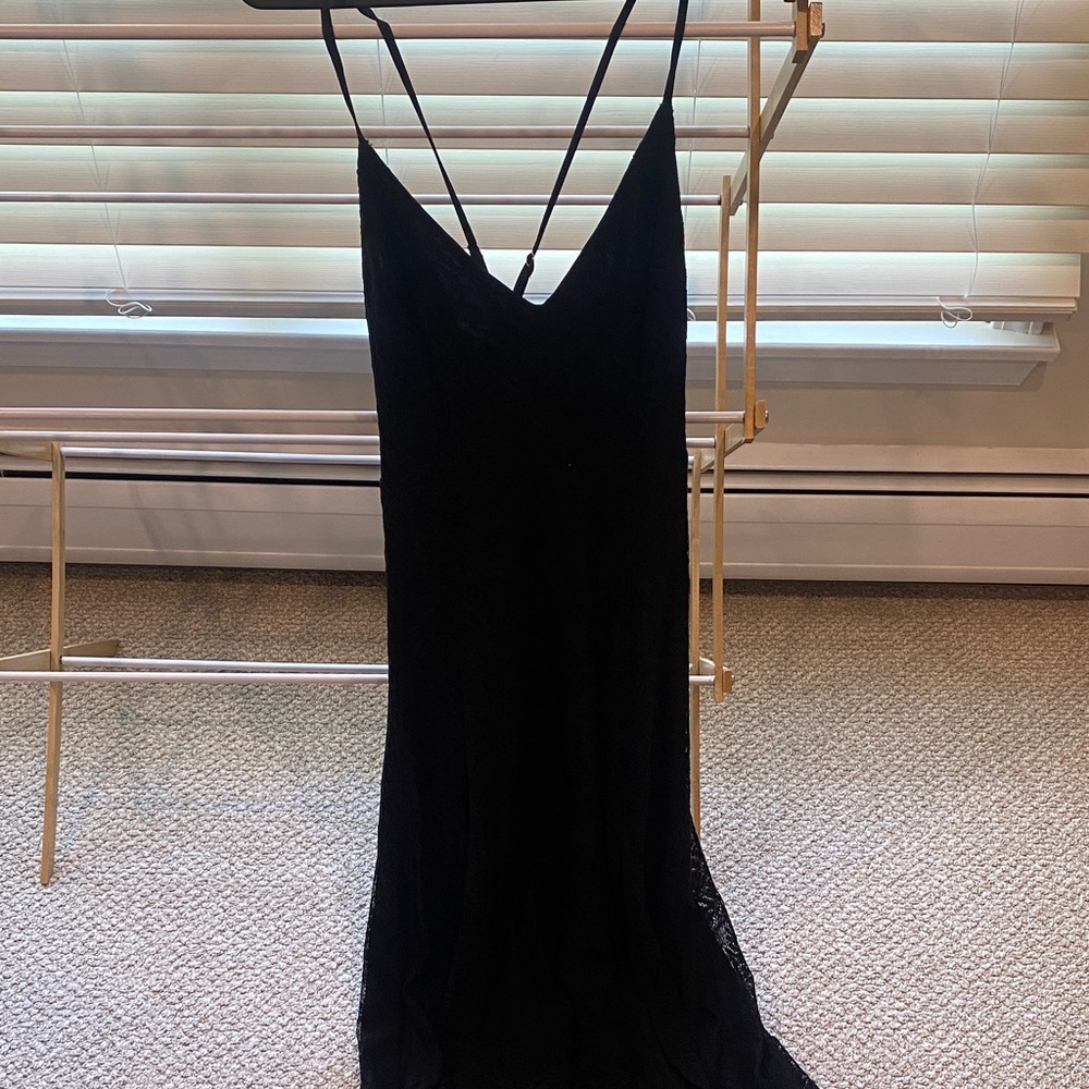 Lulu's Black Backless Spaghetti Strap Dress - image 1